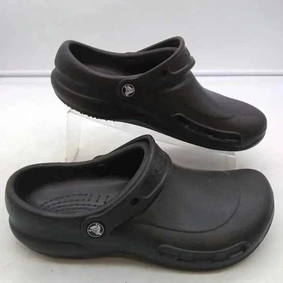 Black Crocs Bistro Slip Resistant Work Shoes W8 M6 - Picture 2 of 6